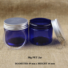 30pcs/lot Promotion 50g Facial Cream Jar Empty Plastic 50ml Eyeshadow Vial Women Cosmetic Emulsion Container Aluminum Lid 2024 - buy cheap