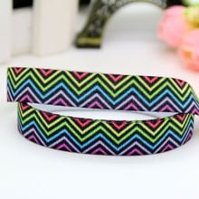 5/8'' Free shipping Fold Elastic FOE chevron printed headband headwear hairband decoration wholesale OEM S484 2024 - buy cheap