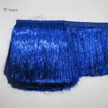 10 Meters 20cm Wide sapphire Lace Fringe Trim Tassel Fringe Trimming For DIY Latin Dress Stage Clothes Accessories Lace Ribbon 2024 - buy cheap