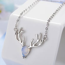     Elk Necklace Deer Choker Pendants Necklaces Clavicle Chain For Women Wedding Jewelry Christmas Gift 2024 - buy cheap