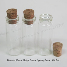 100x2ml garrafa de vidro pequena transparente com cortiça de madeira mini amostras frascos dos desejos garrafa sorte doces comida conta garrafa de armazenamento 2024 - compre barato