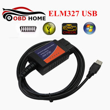 OBD2 Auto Code Reader USB ELM 327 Plastic  V1.5 Support Windows OBDII Diagnostic Tool V1.5 ELM327 USB Interface With 25K80 Chip 2024 - buy cheap