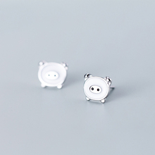 MloveAcc-pendientes de plata de primera ley con forma de cerdo para mujer, aretes pequeños, plata esterlina 925 2024 - compra barato