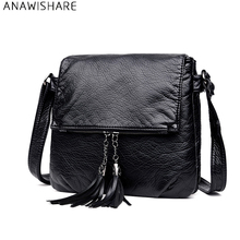 ANAWISHARE Tassel Crossbody Bags For Women Messenger Bag Small Leather Shoulder Bags Women Handbags Bolsa Feminina Bolsos Mujer 2024 - buy cheap