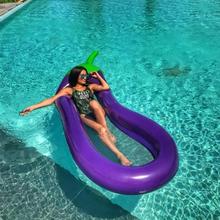 Лето для бассейна, погружаемый в воду надувной Баклажан матрас для плавания Кольцо Круг остров прохладной воды вечерние игрушки boia piscina ChildR 2024 - купить недорого