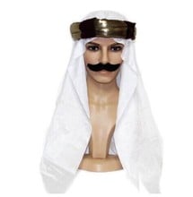 arab hat arabic party supplies arab men cosplay white hat indian hat halloween cosplay accessories funny cap 2024 - buy cheap