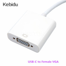 Кабель-адаптер VGA Type C USB 3,1 Type C для Macbook 12 дюймов Chromebook Pixel Lumia 950XL 2024 - купить недорого