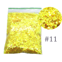 Holographic Yellow Glitter Sequins, Mixed Glitter Flakes, 50grs 1/2/3mm glitter flakes Powder, Nail Glitter Powder For Nail Art 2024 - buy cheap