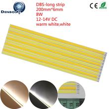 5PCS 200mm 6mm 8W LED COB Strip LED Strip 12V DC Bar light Warm White for DIY auto Outdoor light COB Camping Lamp COB led source 2024 - buy cheap