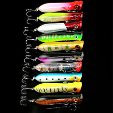 100pcs 8cm 11g hard top water popper fishing lures bass wobbler pike carp trout perch pehce fishing baits pesca fishing tackles 2024 - buy cheap