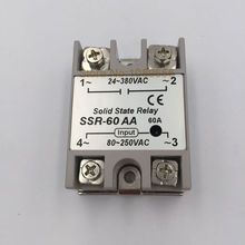 Relé de estado sólido SSR-60AA 60A 80-250 V AC 24-380 V AC SSR 60AA relé sólido estado 2024 - compre barato