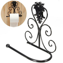 Bathroom Toilet Paper Holder Retro Wrought Iron Roll Paper Holder Bathroom Wall Mount Paper Holder Bath Decors Toilet Paper Tray 2024 - compre barato