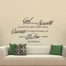 god grant me the serenity Words Quote Wall Sticker believer Prayer Wall Decal Decor Living Room Bedroom Vinyl wallpaper EB052 2024 - buy cheap