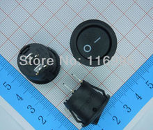 FREE SHIPPING  50pcs ON / OFF round Rocker Switch 6A 250VAC/10A 125V 2 Connectors 2 Pin  23MM 2024 - buy cheap