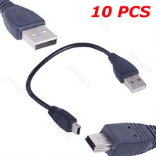10 шт./лот короткий USB 2,0 A штекер мини 5 Pin B кабель для зарядки данных Шнур адаптер 2024 - купить недорого