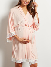 Lace Maternity Pajamas Pregnant Women Lounge Breastfeeding Pajamas Maternity Robe Maternity nightgown Nursing Pajamas 2024 - buy cheap
