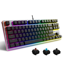 Rgb подсветка игры механическая клавиатура 87 клавиш N - ключ анти-опрокидывание черный / синий / коричневый механический переключатель USB компьютерной игровой клавиатуры 2024 - купить недорого