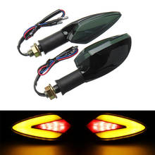 RACBOX 2x Motorcycle Turn Signal Lights Led Flashing Amber Flexible Stop Signals Rear Directions Cafe Racer Tail Light Motorbike 2024 - buy cheap