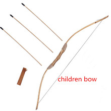 Новый мощный деревянный лук с 3 стрелами и колчан детская игрушка деревянный лук для стрельбы из лука DIY Набор 2024 - купить недорого