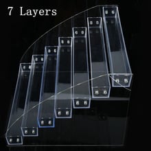 2/3/4/5/6/7 layer Clear Acrylic Organizer Makeup Cosmetic Lipstick Display Stand Holder Nail Polish Rack Tiers Jewelry Display 2024 - buy cheap