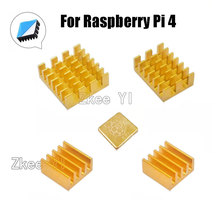 4pcs For Raspberry Pi 4B Aluminum Heatsink Radiator Cooler Kit for Raspberry Pi 4 (Gold) 2024 - купить недорого