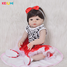 Collectible 57 cm Reborn Dolls For Girl 23 inch Full Silicone Newborn Doll Fashion Kids Gift Realistic Reborn Christmas Gift 2024 - buy cheap