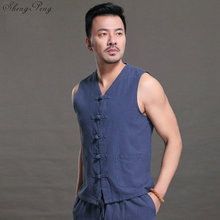 Traditional chinese clothing for men online chinese store sundress shirts shang hai tang traditional chinese vest Q129 2024 - buy cheap