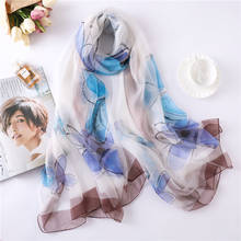 2020 summer silk scarf Butterfly print shawls big size pashmina women hijabs scarves lady pashmina bandana foulard shawls 2024 - buy cheap