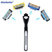 Giulietta 4-layer 1handle + 1razor head Razor blades for men High quality shaving head facial care shaving blades Mache 2024 - buy cheap