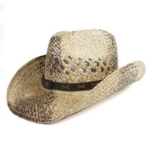 Chapéu de vaqueiro ocidental, moda 2019, feminino, masculino, feminino, boêmio, feito à mão, palha, jazz, chapéu de sol 2024 - compre barato