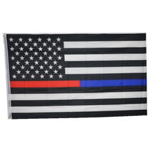 90cmx150cm Large Thin Blue Red Line Polyester Flag US Police Fire Respect and Honor Law Enforcement Banner Home Decor 3x5 FT 2024 - buy cheap