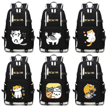 Neko Atsume Backpack Anime The cat backyard Cosplay Nylon School Bag Travel Bags 2024 - buy cheap