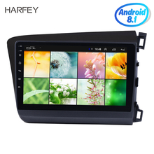 Harfey-reproductor multimedia con GPS para coche, reproductor con pantalla táctil HD DVR de 9 pulgadas, Android 10,0, para HONDA CIVIC, conducción a la derecha, 2012 2024 - compra barato