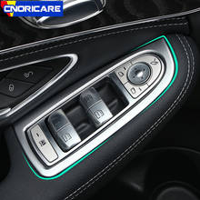 Car Styling Window Lift Button Switch Control Frame Decoration Sticker Trim For Mercedes Benz C Class W205 GLC X253 2015-18 LHD 2024 - buy cheap