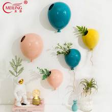 Decorative Balloon Shape Vase Glazed Ceramic For Wall Home Decor Handmade Hanging Pottery Flower Vase Creative Housewarming Gift 2024 - buy cheap