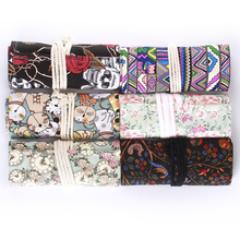 New Canvas Bag Holder Wrap Roll Up Stationery Pen Brushes Makeup Pencil Case Pouch Storage Case #232411 2024 - buy cheap