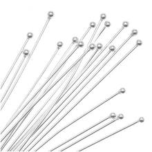 1000pcs Silver Plated Ball Head Pins Findings 30x0.5mm(w00239) 2024 - купить недорого