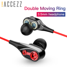 !ACCEZZ Dual Drive Stereo Earphone For Xiaomi Samsung iPhone Huawei P20 P9 3.5mm In-ear Headset Earbuds Bass Earphones With Mic 2024 - buy cheap