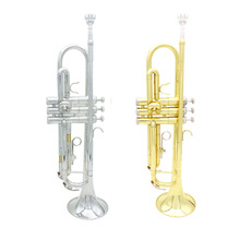 Top Quality Trumpet Bb B Flat Durable Brass Trumpet with a Silver-plated Mouthpiece a Pair of Gloves and Exquisite Gig Bag 2024 - buy cheap