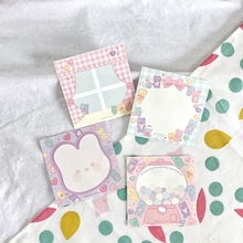 80 Sheets Kawaii Stationery Cute Candy Rabbit Sticky Notes Memo Pad Planner Stickers DIY Notepad Paper Bookmarks Papelaria 2024 - buy cheap