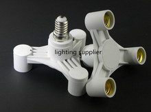 2pcs E14 to 3 E14 lamp base holder light bulb splitter converter bulb base socket adapter, E27 to 3 E14 available free shipping 2024 - buy cheap