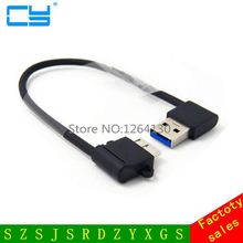 Cable USB 3,0 con ángulo recto de 90 grados, macho A Micro B macho, para Galaxy note 3, N9000, N900 y S5, i9600, SSD 2024 - compra barato