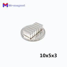 500pcs 10 x 5 x 3 mm N35 Strong Square NdFeB Rare Earth Magnet 10*5*3mm Neodymium Magnets 10mm x 5mm x 3mm Hardware magnet craft 2024 - buy cheap