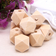 JAVRICK 10Pcs Wood Beads Spacer Beads 100pcs Unfinished Geometric Beads Jewelry For DIY Wooden Necklace 16MM 2024 - buy cheap