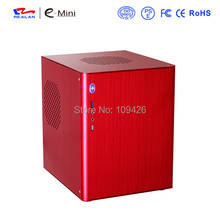 Realan D5 Wiredrawing Red Aluminum Mini ITX Case Micro ATX Case For Standard ATX Power Supply 2024 - buy cheap