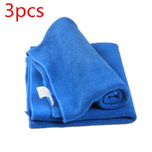 3pcs Blue Absorbent Microfiber Towel Car Wash Clean Sponge Brush Glass Cleaner Wave Gift Drying Towel Car Cleaning Cloths 2024 - buy cheap