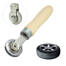 Parche para reparación de pinchazos de neumáticos, herramienta de mano para reparar pinchazos, con mango de madera, rodamiento de bolas 2024 - compra barato