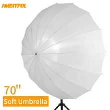 Godox 70 "178 см белый полупрозрачный мягкий зонт для студийного освещения полупрозрачный Зонт с большим диффузором 2024 - купить недорого