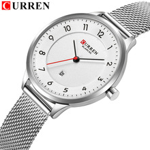 Curren relógio de pulso feminino quartzo, nova marca de luxo 9035 relógios de pulso de mulheres senhoras presente relógio feminino 2024 - compre barato