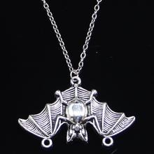 20pcs New Fashion Necklace 29x47mm bat vampire dracula connector Pendants Short Long Women Men Colar Gift Jewelry Choker 2024 - buy cheap